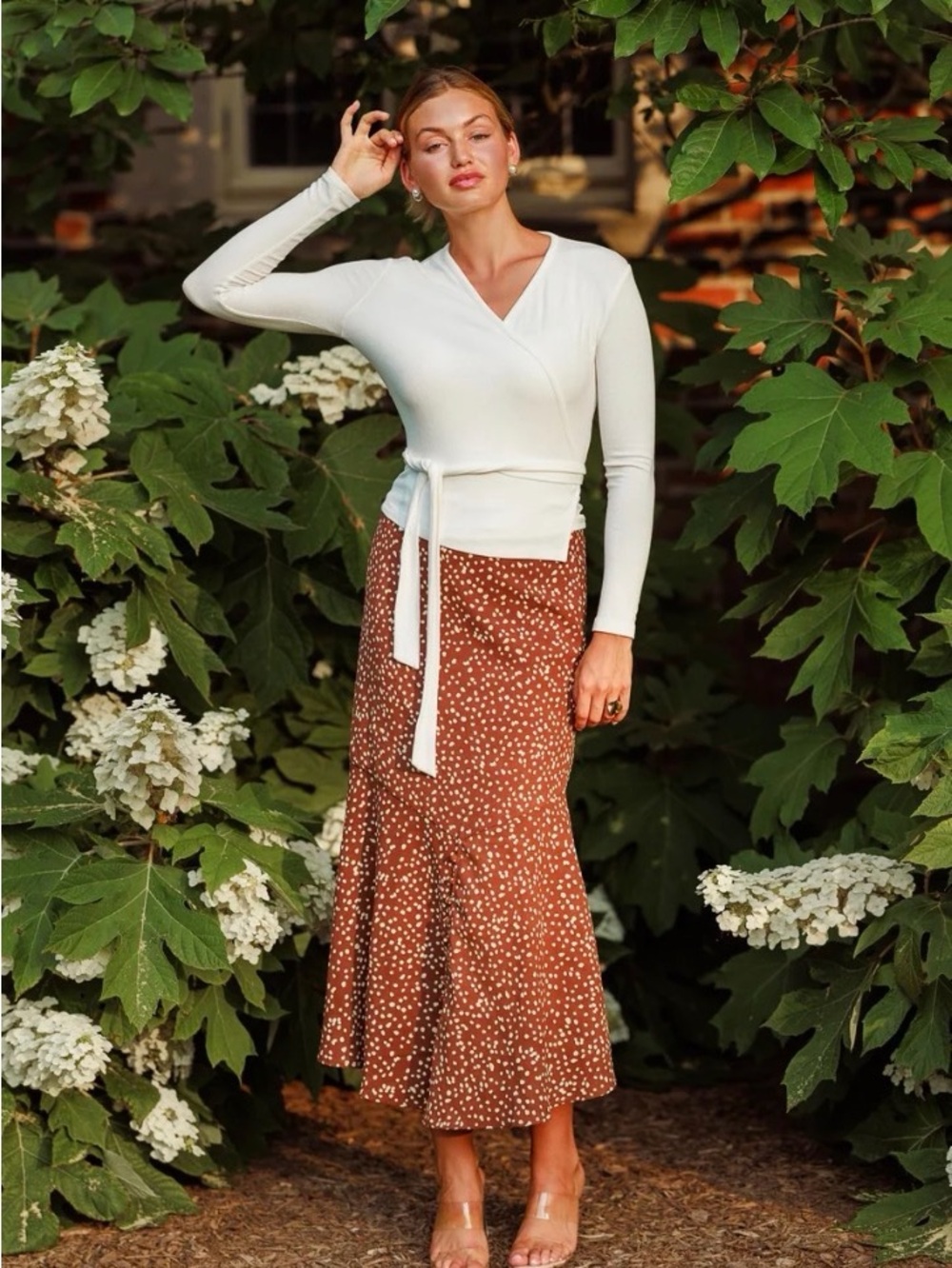 Ellie Makir Latte Dot Skirt